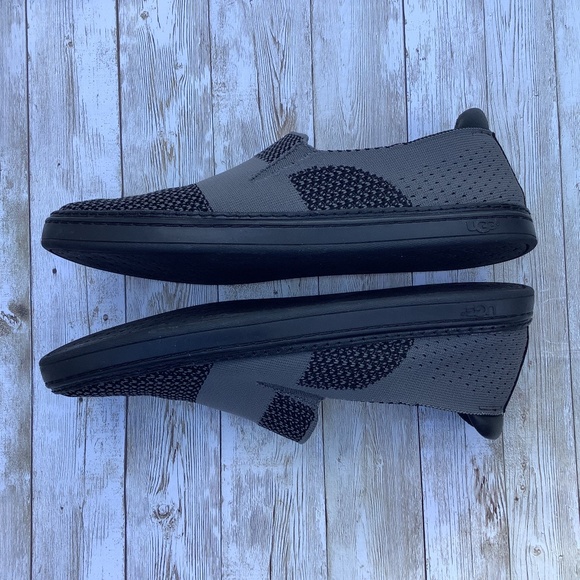 UGG Women's Sammy Slip On Black Gray Knit Hyper Weave Casual Sneakers Size 9.5 - Picture 6 of 13